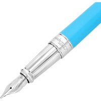 S.T. Dupont Fountain Pen - Line D Eternity Turquoise and Palladium, Large | 420017L ,