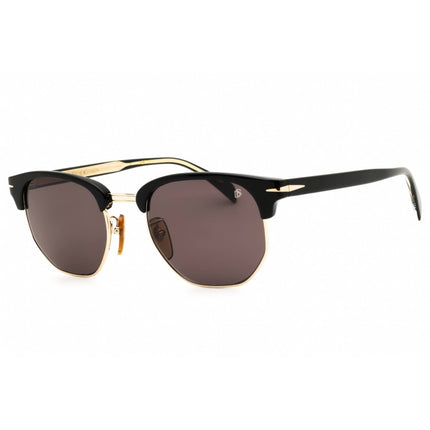 David Beckham Men's Sunglasses - Black/Gold Full Rim Round Frame | DB 1002/S 02M2 IR ,