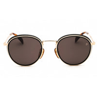 David Beckham Men's Sunglasses - Black/Gold Full Rim Round Frame | DB 1033/S 02M2 IR ,
