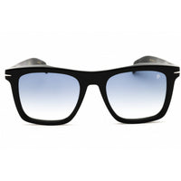 David Beckham Men's Sunglasses - Black/Silver Rectangular Frame | DB 7000/S 0BSC 08 ,