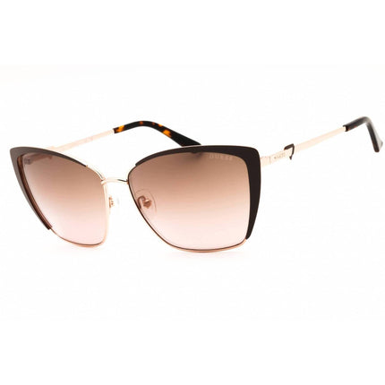 Guess Women's Sunglasses - Shiny Dark Brown Full Rim Cat Eye Frame | GU7743 48G ,