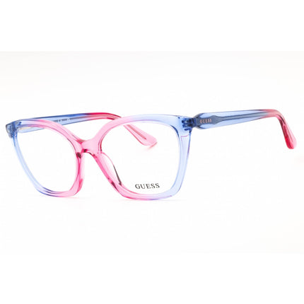 Guess Women's Eyeglasses - Cat Eye Blue/Pink Acetate Full Rim Frame | GU2965 092 ,