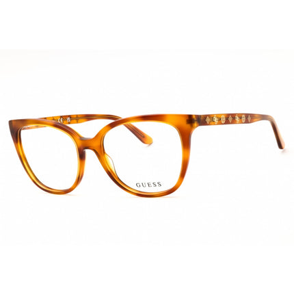Guess Women's Eyeglasses - Cat Eye Blonde Havana Acetate Full Rim Frame | GU50114 053 ,