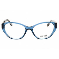 Guess Women's Eyeglasses - Cat Eye Shiny Blue Acetate Full Rim Frame | GU50162 090 ,