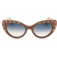 Guess Women's Sunglasses - Cat Eye Shape Shiny Beige Full Rim Frame | GU00163 57W ,