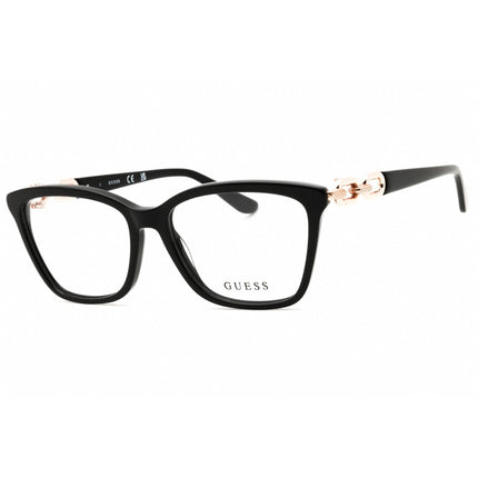 Guess Women's Eyeglasses - Cat Eye Shiny Black Acetate Full Rim Frame | GU50181 001 ,