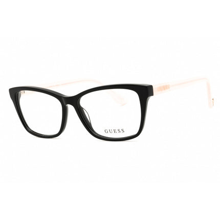 Guess Men's Eyeglasses - Rectangular Shape Shiny Black Acetate Frame | GU50185 001 ,