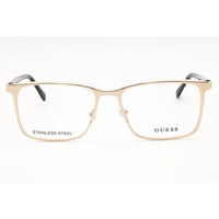 Guess Men's Eyeglasses - Rectangular Pale Gold Metal Full Rim Frame | GU50193 032 ,