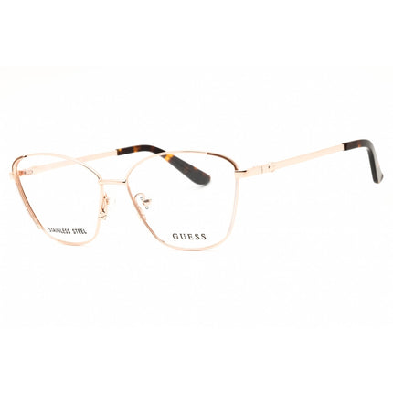 Guess Women's Eyeglasses - Shiny Rose Gold Metal Full Rim Frame, 54mm | GU50224 028 ,