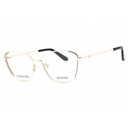 Guess Women's Eyeglasses - Cat Eye Pale Gold Metal Full Rim Frame, 54mm | GU50224 032 ,