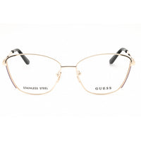 Guess Women's Eyeglasses - Cat Eye Pale Gold Metal Full Rim Frame, 54mm | GU50224 032 ,