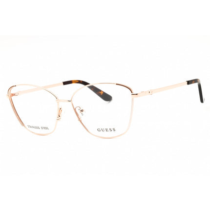Guess Women's Eyeglasses - Shiny Rose Gold Metal Full Rim Frame, 56mm | GU50224 028 ,