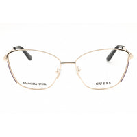 Guess Women's Eyeglasses - Cat Eye Pale Gold Metal Full Rim Frame, 56mm | GU50224 032 ,