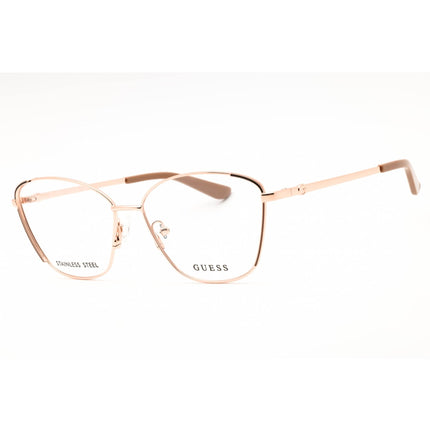 Guess Women's Eyeglasses - Cat Eye Beige/Brown Full Rim Frame, 56mm | GU50224 059 ,