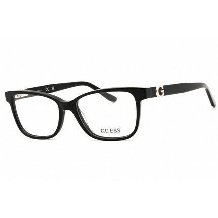 Guess Women's Eyeglasses - Rectangular Shape Shiny Black Acetate Frame | GU50227 001 ,