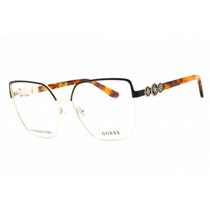 Guess Women's Eyeglasses - Rectangular Matte Dark Brown Metal Frame | GU50229 049 ,