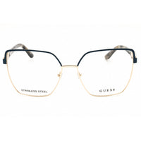 Guess Women's Eyeglasses - Rectangular Matte Light Blue Metal Frame | GU50229 085 ,