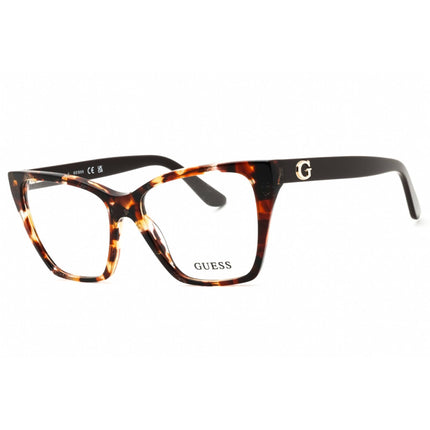 Guess Women's Eyeglasses - Dark Havana Acetate Full Rim Cat Eye Frame | GU50235 052 ,
