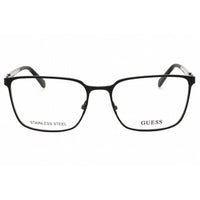 Guess Men's Eyeglasses - Matte Black Metal Full Rim Rectangular Frame | GU50243 002 ,