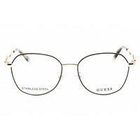 Guess Women's Eyeglasses - Matte Black Metal Full Rim Round Frame | GU50256-D 002 ,