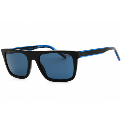 Hugo Men's Sunglasses - Rectangular Shape Black/Blue Plastic Frame | HG 1297/S 0D51 KU ,