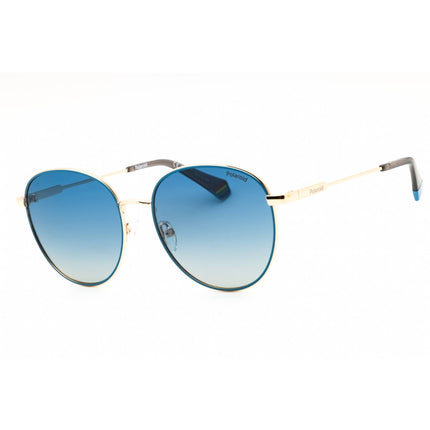 Polaroid Core Unisex Sunglasses - Gold/Blue Metal Round Frame | PLD 6215/S/X LKS ,