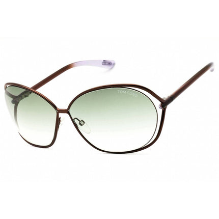 Tom Ford Women's Sunglasses - Shiny Dark Brown Full Rim Frame | FT0157 CARLA 48F ,