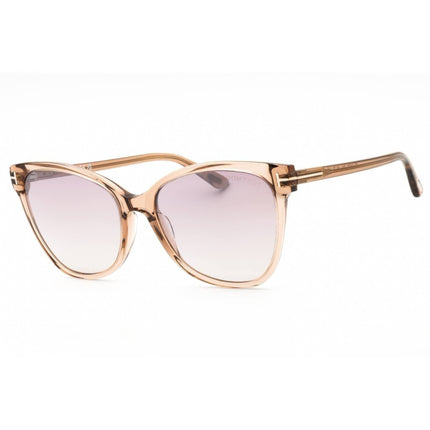 Tom Ford Women's Sunglasses - Shiny Light Brown Full Rim Cat Eye Shape FT0844 ANI 45G ,