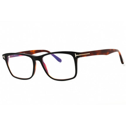 Tom Ford Unisex Eyeglasses - Black Acetate Full Rim Rectangular Frame | FT5752-B 005 ,