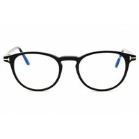 Tom Ford Men's Eyeglasses - Round Shiny Black Acetate Full Rim Frame | FT5803-B 001 ,