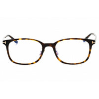Tom Ford Men's Eyeglasses - Rectangular Dark Havana Acetate Frame | FT5852-D-B 052 ,