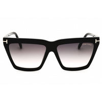 Tom Ford Women's Sunglasses - Shiny Black Full Rim Rectangular Frame | FT1110 01B ,