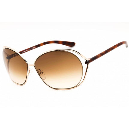 Tom Ford Women's Sunglasses - Shiny Rose Gold Full Rim Oval Frame | FT0157 CARLA 28F ,
