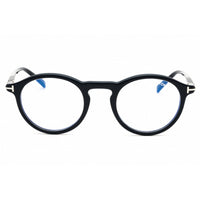 Tom Ford Men's Eyeglasses - Shiny Blue Acetate Round Full Rim Frame | FT5979-B 090 ,