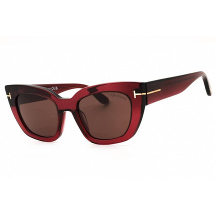 Tom Ford Women's Sunglasses - Shiny Bordeaux Full Rim Cat Eye Frame | FT1190 69E ,