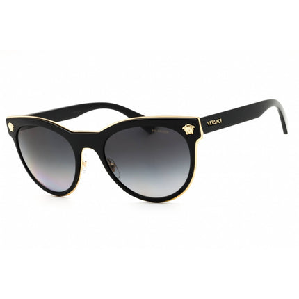 Versace Women's Sunglasses - Round Shape Black Metal Full Rim Frame | 0VE2198 1002T3 ,