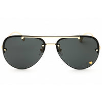 Versace Unisex Sunglasses - Aviator Shape Gold Metal Half Rim Frame | 0VE2231 100287 ,