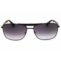 Web Men's Sunglasses - Rectangular Shiny Black Metal Full Rim Frame | WE0274 01B ,