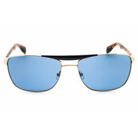 Web Men's Sunglasses - Rectangular Shape Gold Metal Full Rim Frame | WE0274 32V ,