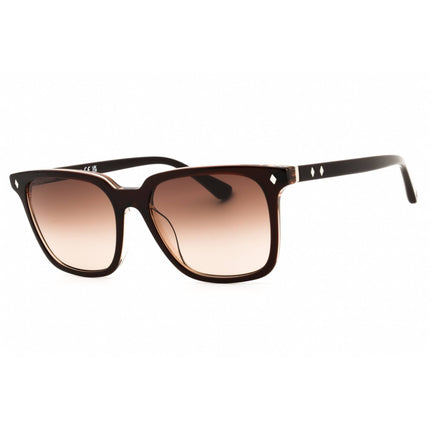 Web Unisex Sunglasses - Rectangular Dark Brown Acetate Full Rim Frame | WE0348 50F ,