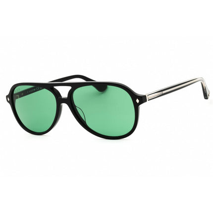 Web Men's Sunglasses - Aviator Shape Shiny Black Acetate Full Rim Frame | WE0368 01N ,