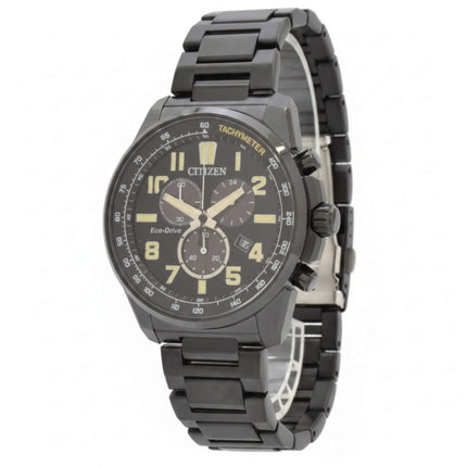 Citizen Men's Watch - Brycen Eco-Drive Chronograph Black Dial Bracelet | AT2375-51E ,