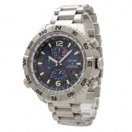 Citizen Men's Watch - Navihawk A.T Analog Blue Dial Steel Bracelet | AT8220-55L ,