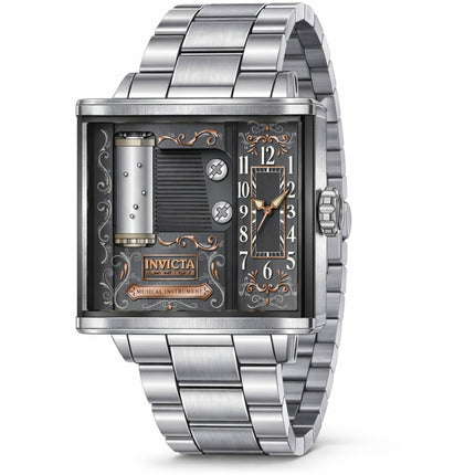 Invicta Men's Watch - Artist Quartz White, Gunmetal, Rose Gold Dial Bracelet | 49475 ,