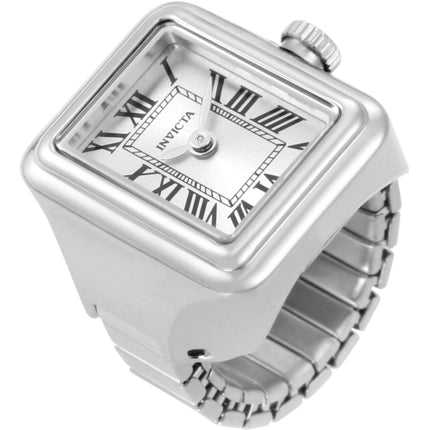 Invicta Women's Ring Watch - Mini Angel Silver Tone Dial Stainless Steel | 49894 ,