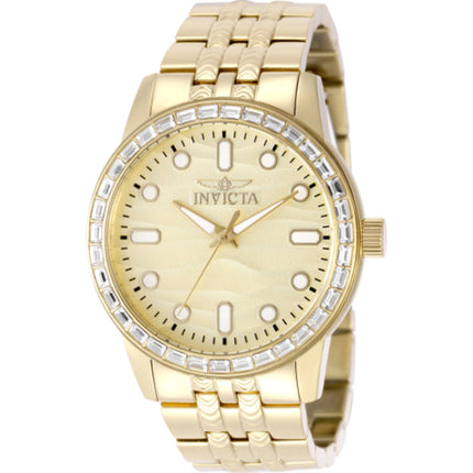 Invicta Men's Watch - Celestial Quartz Brass Gold Tone Dial Steel Bracelet | 50196 ,