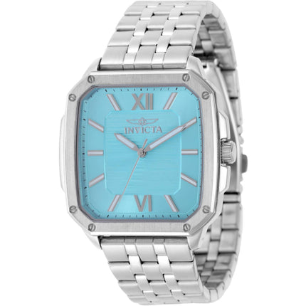 Invicta Men's Watch - Cuadro Quartz Tiffany Blue Dial Silver Tone Bracelet | 50357 ,