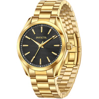 Invicta Men's Watch - Celestial Quartz Black Dial Yellow Gold Steel Bracelet | 69193 ,