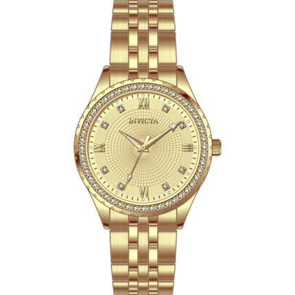 Invicta Women's Watch - Specialty Quartz Gold Dial Steel Bracelet Crystal | 69218 ,
