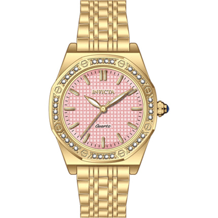 Invicta Women's Watch - Wildflower Pink Copper Dial Yellow Gold Bracelet | 69377 ,